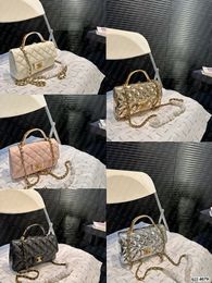 2024 Luxury Womens black classic bag Fashion leather Clutch crossbody Designer bag totes quality messenger Shoulder handbags chain travel bags with box