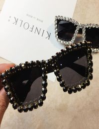 Oversized Rhinestone Frame Square Sunglasses Ladies Diamond Glasses Brand Designer Fashion Sun Glasses UV400 Shades for Women9845832