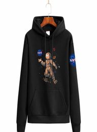 2021 Designer NASA Long Sleeve Hooded velvet Sweatshirts Crew neck Pullover Men Women Hoodie Plus Size 254266R1489850