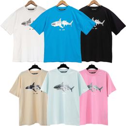 Designer T-shirt Summer Mens T-Shirt Fashion Round Neck Short Sleeve Loose Graphic Printing Top Tee Graphic Printing Cotton Shirt Black White Blue Size S-XL
