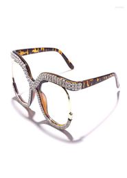 Sunglasses 2022 Retro Square Optical Glasses Frames Men Women Crystal Luxury Clear Lens Eyeglasses Frame Diamond Eyewear7992996