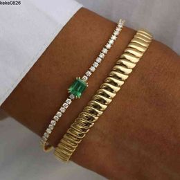Bangle Designer Design Classic European Women Lady Jewelry Basic Snake Chain High Polished Herringbone Bracelet