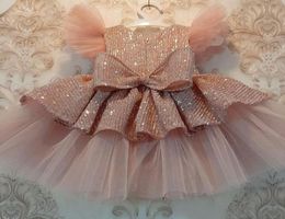 Girl039s Dresses Sequin Cake Double Baby Girl Dress 1 Year Birthday Born Party Wedding Vestidos Christening Ball Gown Clothes9052954