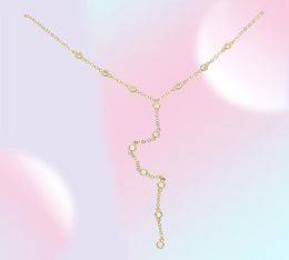 Gold plated high quality cz station Y lariat necklace 2018 summer sexy women gift european women long chain gorgeous fashion jewel5912499