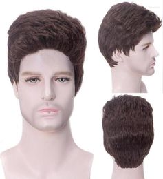 Synthetic Wigs Short Men Wig Straight For Male Hair Fleeciness Realistic Natural Brown Toupee Daily Using Tobi2296481705926200