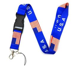 American Flag Lanyard for Key ID Card Gym Cell Phone Straps USB Badge Holder DIY Neck Strap Hang Rope Fashion Designer Keychain Lanyard dhgate