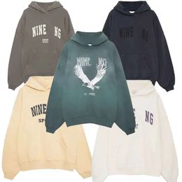 Designer Hoodie Womens Sweatshirts Anniess Bing Classic Letter Print Sweater Pullover Wash Water Color Snowflake Sweatshirt Hoodies XS-L