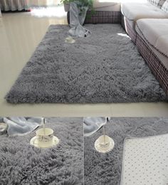 Super Soft Silk Wool Rug Indoor Modern Shag Area Rug Silky Rugs Bedroom Floor Mat Baby Nursery Children Carpet6872532