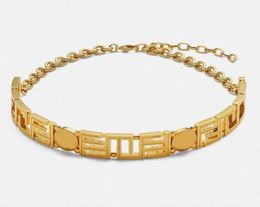 Fashion new designed Choker Banshee Pendants women necklace 18K gold plated women ladies bracelet Designer Jewellery with box4771107