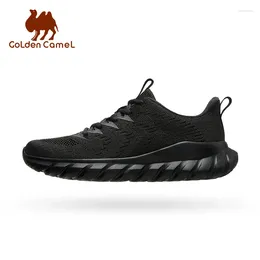 Casual Shoes GOLDEN Men's Sneakers Black Sports Rnning For Men 2024 Summer Light Soft Walking Travel Hiking