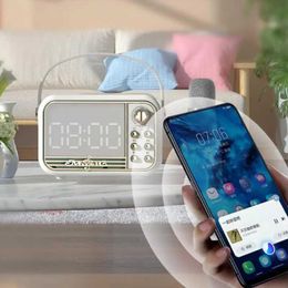 Portable Speakers Wireless Bluetooth Speaker Small Mini Alarm Clock Portable Cannon Mini Voice Broadcast Home Subwoofer Desktop USB Audio Hot Sale