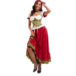 Oktoberfest Party Bavarian Maid Women Beer Festival Costume S-2XL SMZO-001