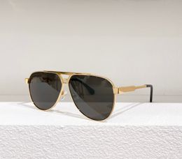 Metal Pilot Sunglasses Gold Metal/Dark Grey Lenses Men Designer Sunglasses Summer Shades Sunnies Lunettes de Soleil UV400 Eyewear