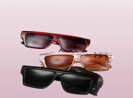 Oversized Womens Fashion Square Sunglasses Designer Flat Top Big Frame Clear Shades Men High Quality Glasses Uv4002236360