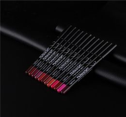 12pcs Professional Multifunctional Lipliner Pencil Long Lasting Waterproof Lip Eye Brow Cosmetic Makeup Colourful Lip Liner Pens4920123