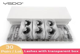YSDO 30 Pairs Eyelashes Whole Hand Made Mink Eyelashes 3d Mink Hair Lashes Natural Lashes Makeup 3d Volume False Eyelashes2082011