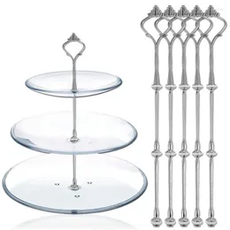 Party Supplies 1set Crown Design Cake Stand (Plate Not Included) Zinc Alloy 2-3 Layers Wedding Plate Fruits Placed Tool
