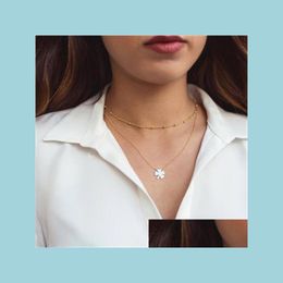 Pendant Necklaces Classic Basic Sier Bead Chain Necklace 100% 925 Sterling Gold Color 18 Drop Delivery Jewelry Pendants Dhdfw