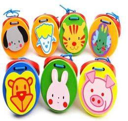 Noisemaker Toys Baby Music Sound 1 piece of randomly Coloured cute wooden cartoon classic discussion instrument toy suitable WX5.30NGA3