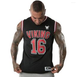 Men's Tank Tops Gyms Men Bodybuilding Fitness Sleeveless T Shirt Male Summer Casual Fashion Printed Undershirt Basketball Vest Hkubm