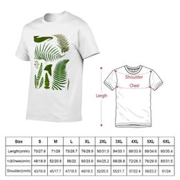 Men's T-Shirts Botanical Ferns and Mosses Chart T-Shirt summer top sports fans men clothings