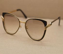 Whole 6338248 New womens sunglasses Cat Eye lenses High quality men Glasses driving glasses C Decoration gold frame Size54015423