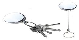 Metal Card Badge Holder Steel Recoil Ring Belt Clip Pull Key Security Chain Reel ID Lanyard Name Tag Badge Holder Key Rings3316583