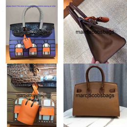 kilyee birkinbag Bags totess High Version Handbags European and Style Small House Leather Platinum Bag Women's Head Handbag Crocodile Pattern Co V8FJ kellyity