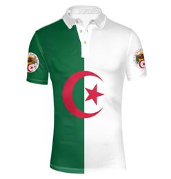 ALGERIA youth custom made name number Polo shirt islam diy arabic algerie arab print text word black flag po clothes6385159