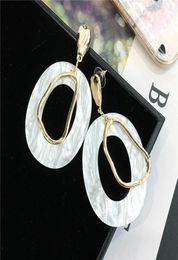 Exaggerated resin stone pattern geometric vintage square pendant stud earrings for women girls fashion luxury designer4912574
