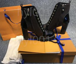 Designer di lusso donna vera pelle non slip stivali medi piattaforma Martin boot integrale di alta qualità autentica ligh1485829