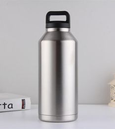 64oz Stainless Steel Water Bottle With Straw Lids Doublelayer Sports Insulation Pot Outdoor Travel Kettle Drinkware3231725