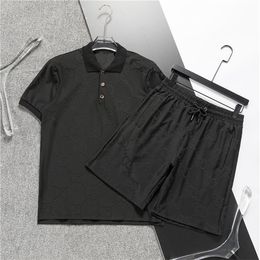 Men's Tracksuits t shirt sets Luxury Designers Embroidered letter fashion sportswear suit men clothes summer running wear T-shirt short-sleeved sports two-piece Q002