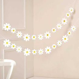 Banners Streamers Confetti Banner Flags Paper Daisy Flower Boho Girl Birthday Party Pull Happy Bunting Decorations Garland WX5.30NXBW