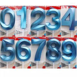 Party Supplies Blue Number Cake Candles 0 1 2 3 4 5 6 7 8 9 Topper For Kids Girls Boys Baby Wedding Birthday Decoration DIY