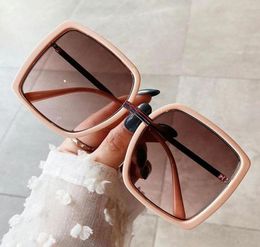 Sunglasses 2022 Oversized Square For Women Vintage Pink Beige Gradient Sun Glasses Female Elegant Stripe Shades3434503