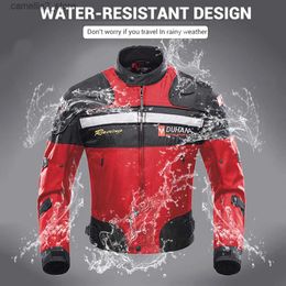 Motocycle Racing Clothing DUHAN motorcycle jacket pants set waterproof racing protective off-road lining seasonal mens S-3XL Q240603