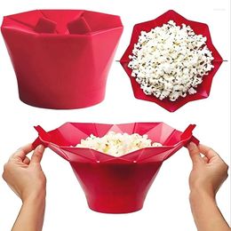 Bowls Foldable Silicone Popcorn High Quality Kitchen Easy Tools DIY Bucket Bowl Maker For Microwaveable