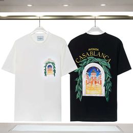 Casablanc Men Designer shirts Spring Summer New Style Starry Castle Short Sleeve Casa Men t-shirts Tennis Club US Size S-XXL
