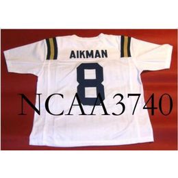 N374 Custom Men Youth women Vintage #8 TROY AIKMAN CUSTOM UCLA BRUINS College Football Jersey size s-4XL or custom any name or number jersey