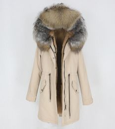 OFTBUY 2020 New Waterproof Long Parka Winter Jacket Women Coat Real Natural Fox Raccoon Fur Hood Outerwear Detachable Streetwear8102925