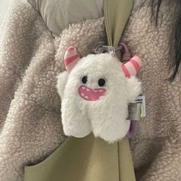 Plush Keychains Cell Phone Straps Charms Toy Kaii Cute Rabbit Little Monster Doll Cartoon Childrens Keychain Backpack FFED Chain Pendant Accessories WX5.30