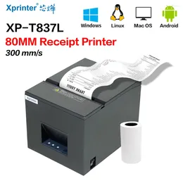 XP-T837L 80mm Wireless Thermal Receipt Printer Automatic Cutter Restaurant POS USB Serial Ethernet Wifi Bluetooth