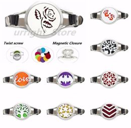 Tennis Rose Love Baby Hand 316L Stainless Steel Diffuser Locket Bracelets 30mm Essential Oil Perfume For Women Jewellery 10pads9757301