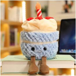 Plush Dolls Cute Birthday Cake Doll P Toy Simation Dessert Stberry Cloth Home Decoration Gift Drop Delivery Toys Gifts Stuffed Animals Dhqqt