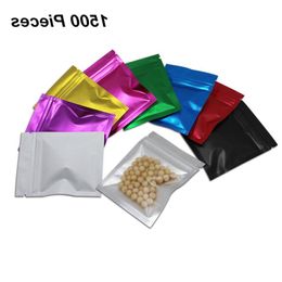 10 Colours 75x10 cm 1500 Pieces Reclosable Mylar Foil Smell Proof Food Storage Bag Tear Notches Aluminium Foil Zipper Packaging Bag for Bnot