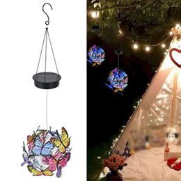 Decorative Figurines Solar Wind Chimes - LED Butterfly For Outdoor Waterproof And Garden Yard Hanging Decorations