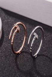 Adjustable New Fashion Boho Nail Ring Screw Couple Gift Party Engagement Rings for Women Valentine039s Day Present4168613