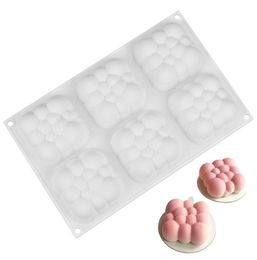 6 Hole Cloud Bubble Mousse Silicone Mould Jelly Pudding Chocolate Brown Silicone Mould DIY Cake Chocolate Sugar Mould Random Color6299067