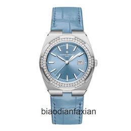 Vaacheron Coonstantin Top Luxury Designer watches for OVERSEAS series complete set of Cross 1205V Blue Plate Precision Steel Diamond Set Watch Womens Quartz Watch